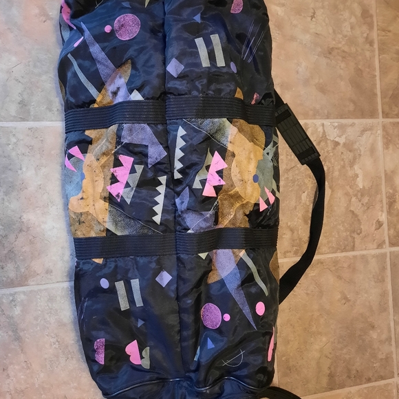 Vintage Spalding Duffel Bag Neon Retro - Picture 1 of 4